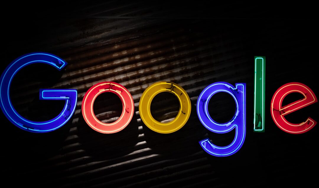 Google logo neon light signage