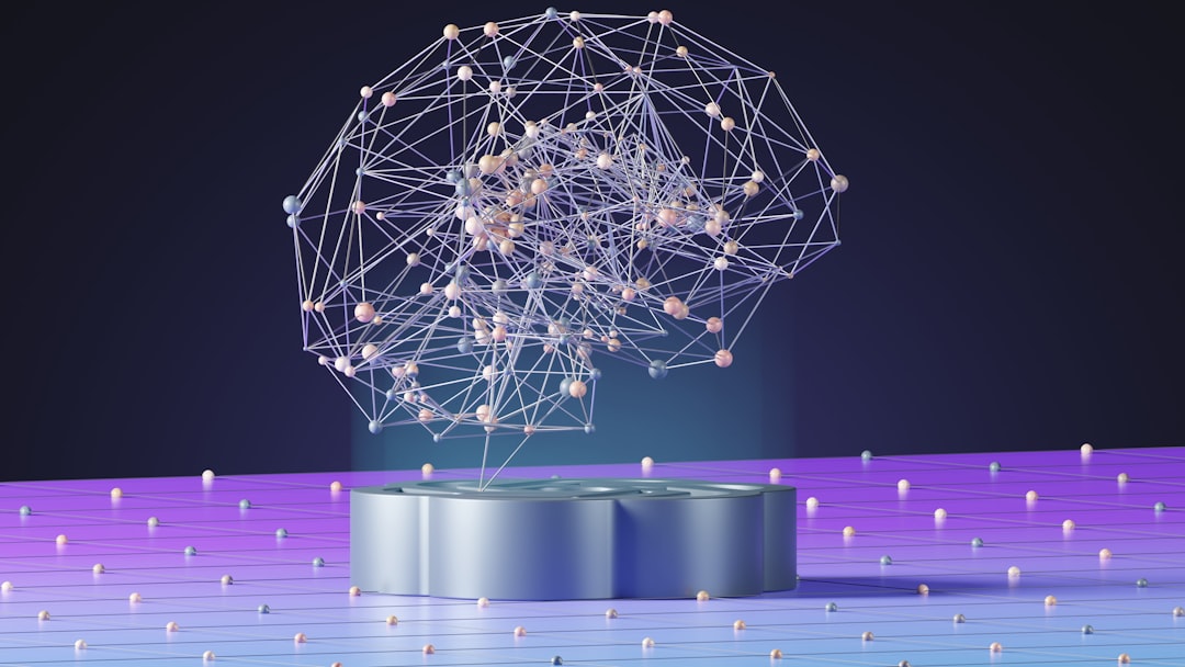 Servidor de data center com luzes azuis representando processamento de inteligência artificial